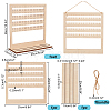 Assembled Wooden Wall Mounted Earring Display Racks EDIS-WH0040-01-2