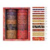 12 Rolls Chinese Style Floral Paper Decorative Paper Tapes Set STIC-H002-02G-1