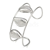 304 Stainless Steel Wide Hollow Textured Opaen Cuff Bangles BJEW-Q348-07P-03-1