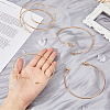 4Pcs 4 Styles Iron Three Loops Wire Wrap Bracelet Set BJEW-FI0001-19-3