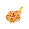 Brass Enamel Pendants KK-U042-14G-02-2