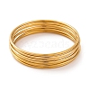 7Pcs PVD Vacuum Plating 304 Stainless Steel Bangles Set for Women BJEW-A011-09A-G-1