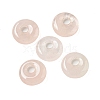 Natural Rose Quartz Donut/Pi Disc Charms G-G142-02G-1