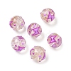 Luminous Handmade Enamel Gold Sand Glass Beads Strands LAMP-U004-08F-2