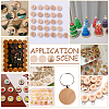 200Pcs Beech Wooden Round Pieces WOOD-NB0002-94A-6