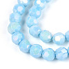 Anti-Tarnish Electroplate Glass Beads Strands X-EGLA-T021-6mm-15-01-3