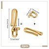 2Pcs Brass Shackle Clasps KK-PH0012-62B-G-4