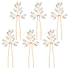 6Pcs Alloy Rhinestone Hair Sticks for Women OHAR-FG0001-08KCG-1