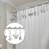 Animal Theme Iron Shower Curtain Rings for Bathroom HJEW-PH01844-7