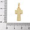 Brass Pave Natural White Shell Pendants X-KK-S522-01B-G-3