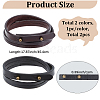 2Pcs 2 Colors Cowhide Wrap Bracelets for Men Women BJEW-GF0001-40-2