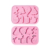 2Pcs DIY Christmas Theme Food Grade Silicone Molds DIY-CJ0002-13-1