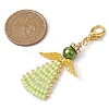 Angel Glass Seed Beads Pendants Decrotions HJEW-MZ00113-03-3