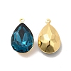 Real 18K Gold Plated Brass with Glass Pendants KK-177-22G-3