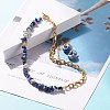 Natural Sodalite Chip Beads Jewelry Set SJEW-JS01223-04-2