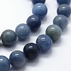 Dyed & Heated Natural Blue Aventurine Beads Strands X-G-I199-24-10mm-3