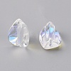 10Pcs Electroplate Transparent Glass Beads EGLA-WH0001-06A-2