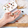 Craftdady 12Pairs 12 Colors Opaque Resin & Walnut Wood Stud Earring Findings MAK-CD0001-05-8