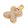 Brass Micro Pave Cubic Zirconia Pendants KK-C076-29X-G01-2