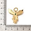 Brass Micro Pave Cubic Zirconia with Glass Pendants KK-U055-10G-02-3