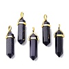 Synthetic Blue Goldstone Pointed Pendants G-G025-01G-25-1