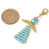 Angel Glass Seed Beads Pendants Decrotions HJEW-MZ00113-04-3