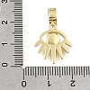 Brass Micro Pave Clear Cubic Zirconia Pendants KK-C263-22J-G-3