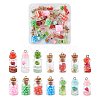 Fashewelry 28Pcs 4 Style Glass Wishing Bottle Pendant Decorations GLAA-FW0001-01-20