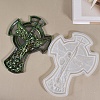 Cross DIY Jewelry Plate Silicone Molds DIY-P074-03-2