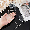 Stainless Steel Crystal Ball Display Holder with Square Clear Acrylic Bases AJEW-WH0695-152P-B-3