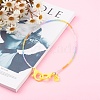 Rainbow Personalized Electroplate Glass Beaded Necklaces NJEW-JN03410-03-5