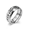 Viking Word Pattern 304 Stainless Steel Finger Rings for Men FS-WG08DAB-04-1