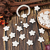 24Pcs Star Synthetic Lava Rock Beads G-PA0002-25B-4
