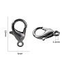Zinc Alloy Lobster Claw Clasps PALLOY-YW0001-12B-4