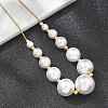 Round Plastic Imitation Pearl
Stud Earrings & Necklaces Sets SJEW-Q001-01G-4