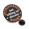 Introverted but Willing to Discuss Books Zinc Alloy Brooches JEWB-A023-01G-3
