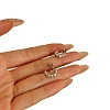 925 Sterling Silver Micro Pave Clear Cubic Zirconia Stud Earrings EJEW-K301-02P-3