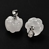 Natural Quartz Crystal Pumpkin Charms G-K338-27P-05-2