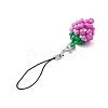 3Pcs Glass Seed Beads Mobile Straps HJEW-MZ00101-03-4