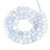 Dyed Natural White Jade Beads Strands X-G-T139-6mm-60-24-2