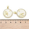 Brass Micro Pave Clear Cubic Zirconia Pendants KK-L213-010G-11-3