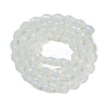 Electroplate Imitation Jade Glass Beads Strands LS-EGLA-N013-J8mm-D02-2