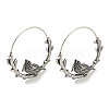 316 Surgical Stainless Steel Hoop Earrings for Women and Men EJEW-D096-22E-AS-1