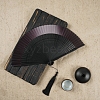 Chinese Style Wood Folding Fan with Tassel PW-WG4D112-14-1