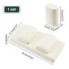 2-Slot Microfiber Bracelet Jewellery Display Stands RDIS-WH0015-03-4