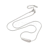 Non-Tarnish 304 Stainless Steel Round Snake Chain Cone Pendant Necklaces NJEW-N055-12P-2