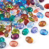 120Pcs 12 Colors Transparent Pointed Back Resin Rhinestone Cabochons KY-CW0001-01-4