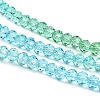 Transparent Painted Glass Beads Strands X1-DGLA-A034-T4mm-A17-4