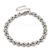 304 Stainless Steel X Link Chains Bracelets for Men & Women BJEW-D042-33P-4