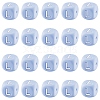 20Pcs Blue Cube Letter Silicone Beads 12x12x12mm Square Dice Alphabet Beads with 2mm Hole Spacer Loose Letter Beads for Bracelet Necklace Jewelry Making JX434L-1